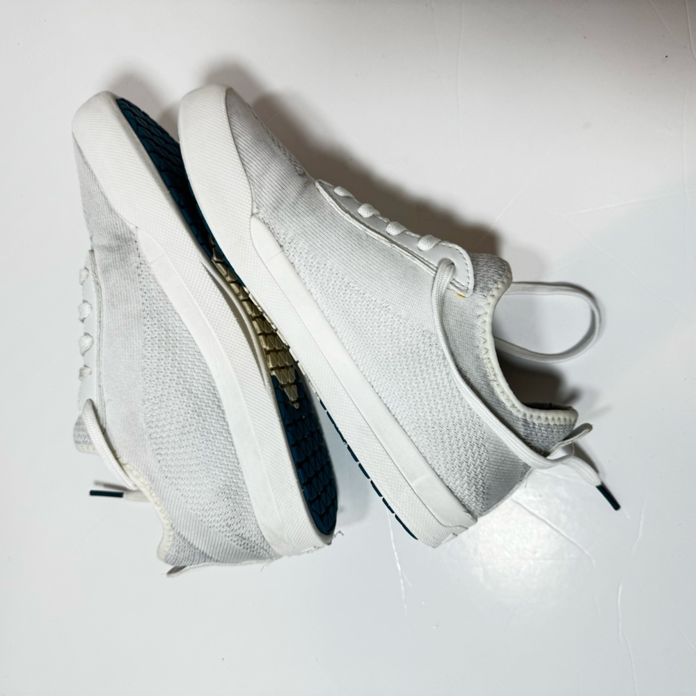 Vessi Weekend White Knit Sneakers W7 7 Women Waterproof Lightweight Casual Shoes - Picture 8 of 9